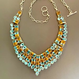 COPY - Yellow and blue topaz necklace sterling silver